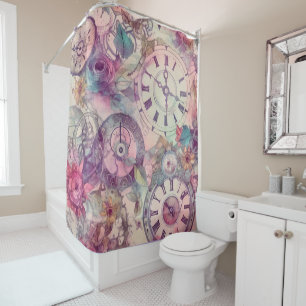 Pastel Steampunk Shower Curtain