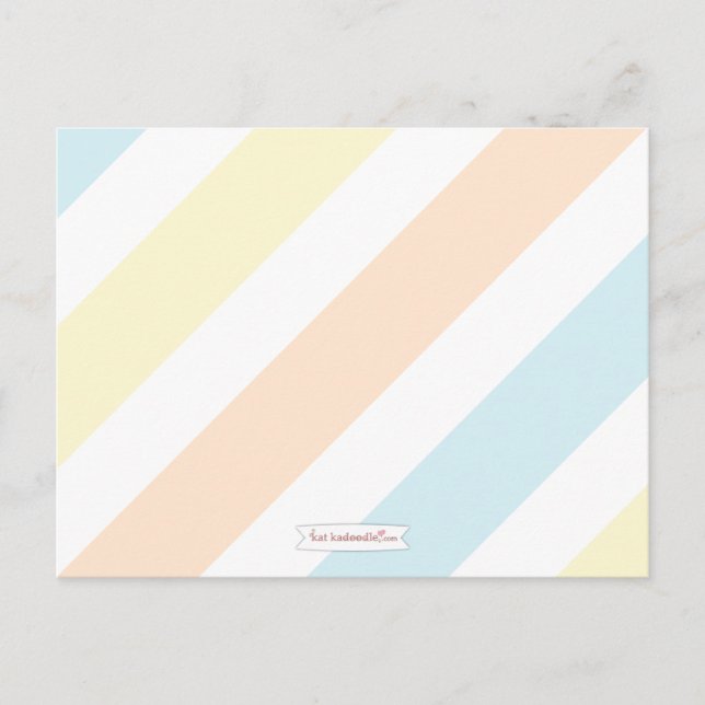 Pastel Stripe Baby Shower Advice for Mummy to Be (Front)