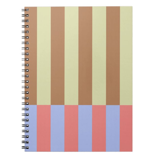 Pastel Stripe Blocks Notebook (Front)