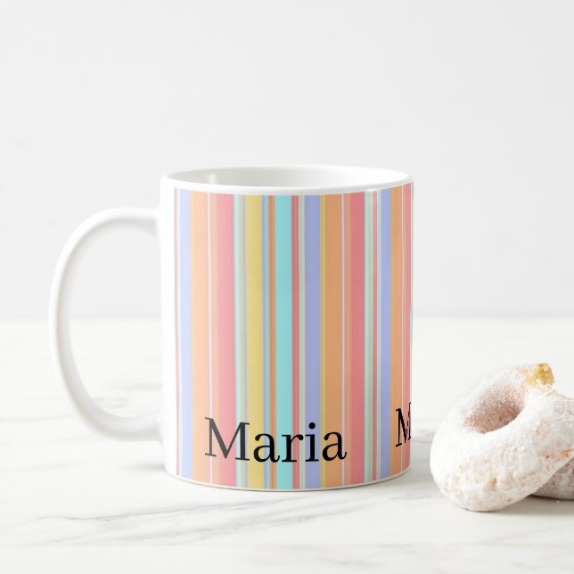 Pastel Stripe Mug (With Donut)