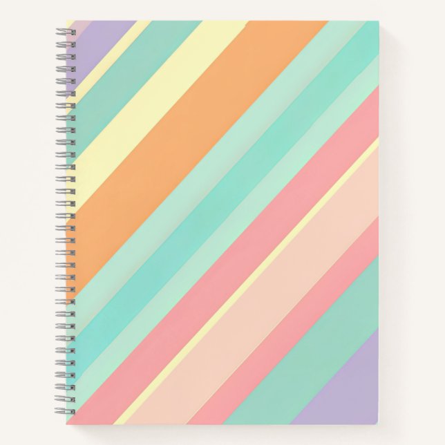 Pastel Stripe Notebook (Front)