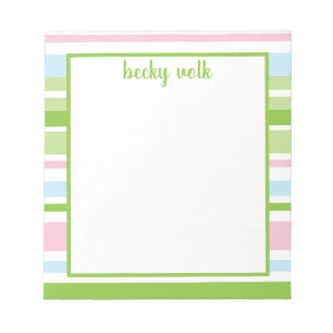 Pastel Stripe Notepad