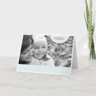 Pastel Stripe Photo Frame Card