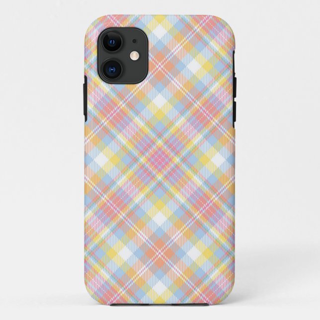 Pastel Stripe Plaid Case-Mate iPhone Case (Back)