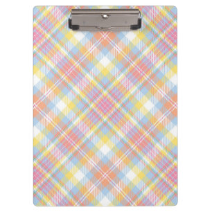 Pastel Stripe Plaid Clipboard