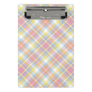 Pastel Stripe Plaid Mini Clipboard
