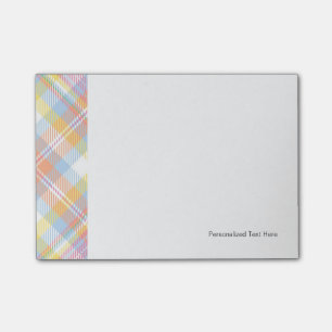 Pastel Stripe Plaid Post-it Notes