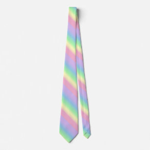 Pastel Stripe Rainbow Tie