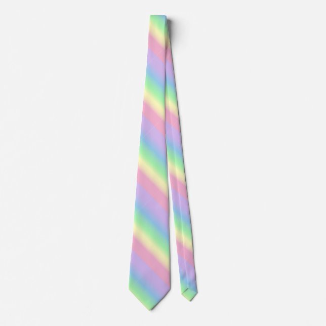 Pastel Stripe Rainbow Tie (Front)