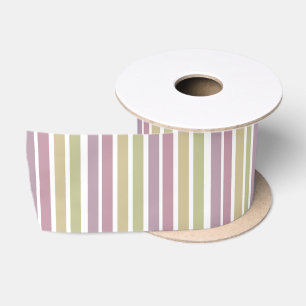Pastel Stripe Ribbon Satin Ribbon