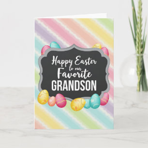 Pastel Striped Easter Card