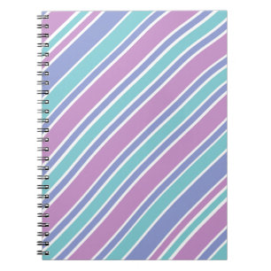 Pastel Striped Pattern Notebook