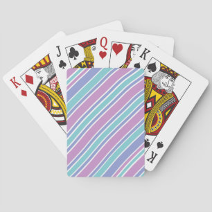 Pastel Striped Pattern Playing Cards