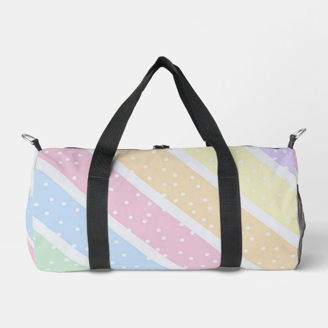 Pastel Stripes Duffle Bag (Front)