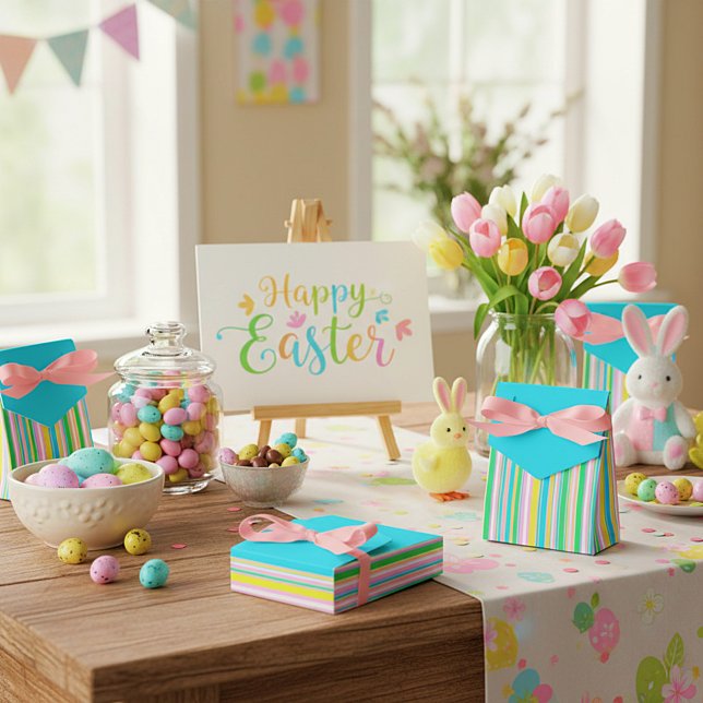 Pastel stripes favour box (Creator Uploaded)