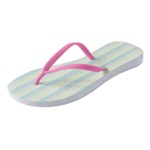 Pastel Stripes Flip Flops