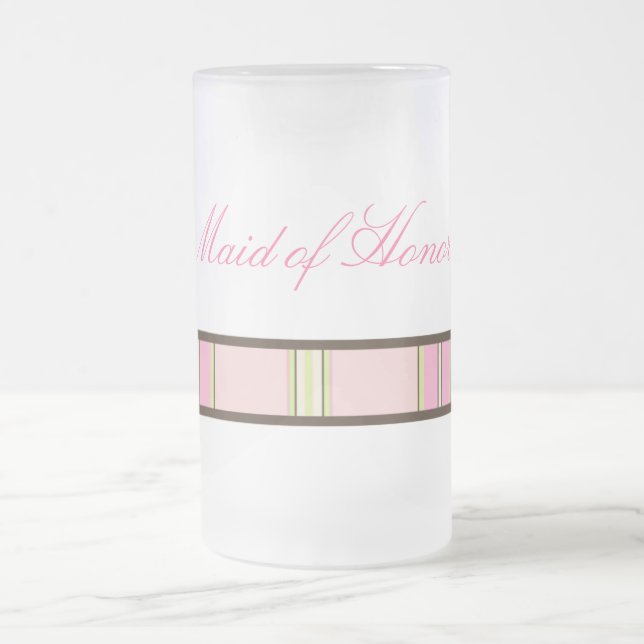 Pastel Stripes Maid of Honour Mug (Center)