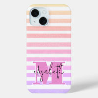 Pastel Stripes Monogrammed