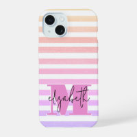 Pastel Stripes Monogrammed