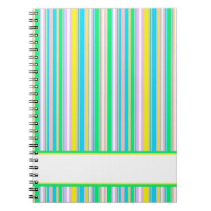 Pastel stripes notebook