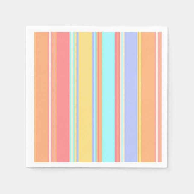 Pastel Stripes Pattern Napkin (Front)