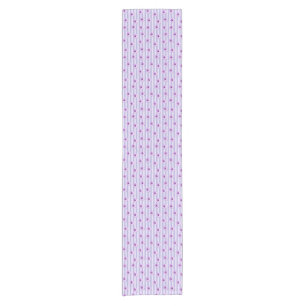 Pastel stripes pattern with Daisies Short Table Runner
