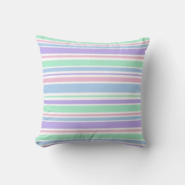 Pastel Stripes Pillow (Front)