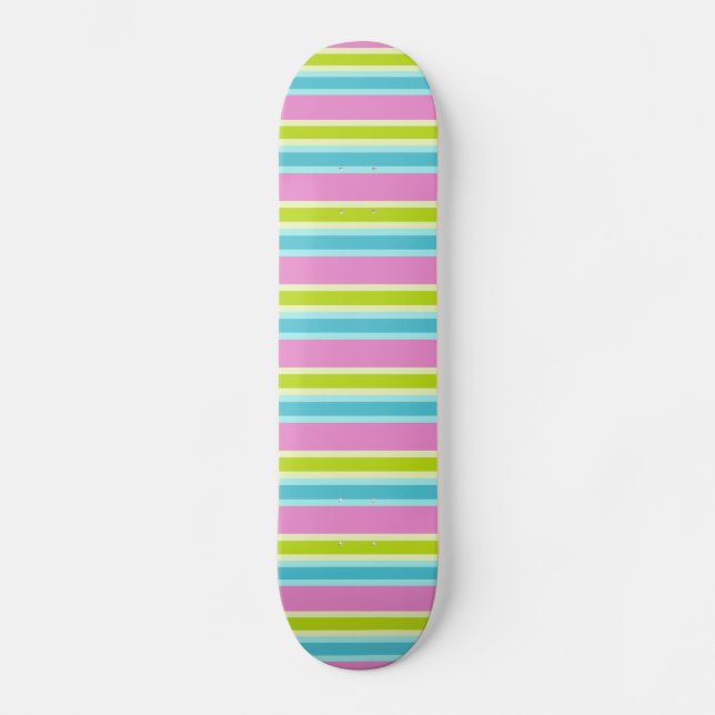 Pastel Stripes skateboard (Front)