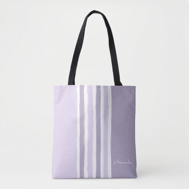 Pastel Stripes Tote Bag (Front)