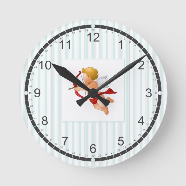 Pastel stripes wall clocks (Front)