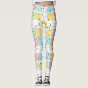 pastel sudoku leggings