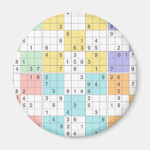 pastel sudoku magnet