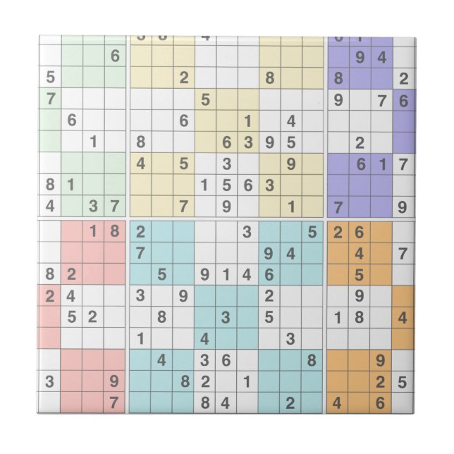 pastel sudoku tile (Front)