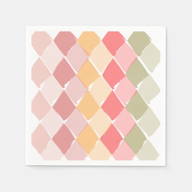 Pastel summer pattern Edit Napkin (Front)