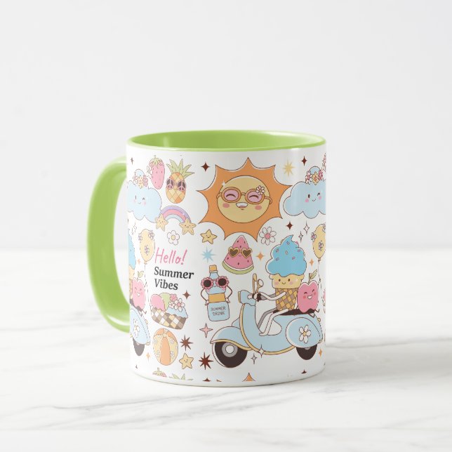 Pastel Summer Vibes Mug (Front Left)