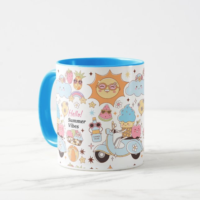 Pastel Summer Vibes Mug (Front Left)
