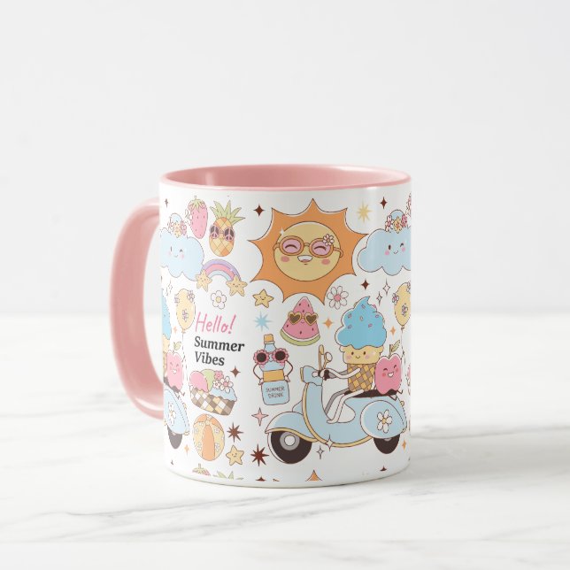Pastel Summer Vibes Mug (Front Left)