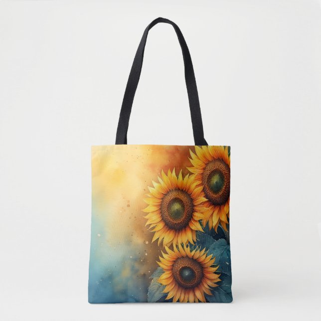 Pastel Sunflower Tote Bag (Front)