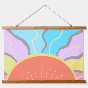 Pastel Sunrise Hanging Tapestry