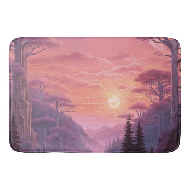 Pastel Sunset Bath Mat (Front)