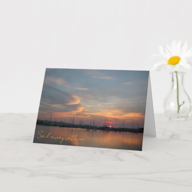 Pastel Sunset Harbour Card (Small Plant)