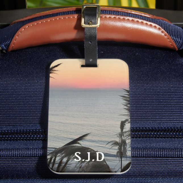 Pastel Sunset Luggage Tag (Front Insitu 2)