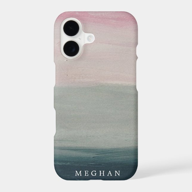 Pastel Sunset | Monogram iPhone case (Back)