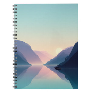 Pastel Sunset Mountain Lake Notebook
