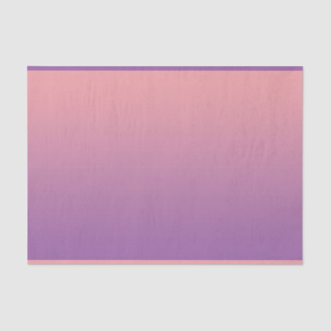Pastel Sunset Pink Purple Ombre Gradient Outdoor Tissue Paper (Front)