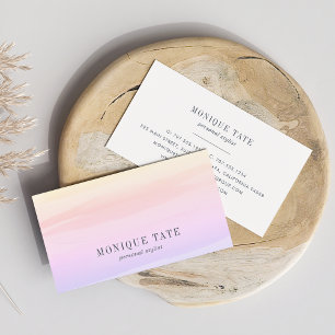 Pastel Sunset Watercolor Business Card