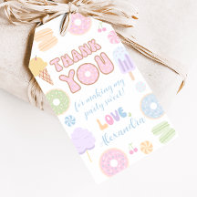 Pastel Sweet Birthday Party Favour Tags