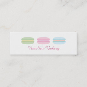 Pastel Sweet Macarons Bakery Business Cards
