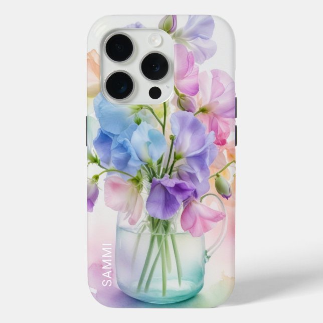 Pastel Sweet Pea Symphony Case-Mate iPhone Case (Back)