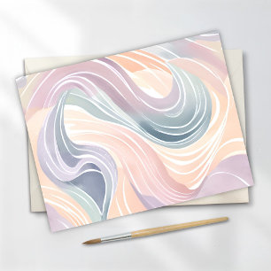 Pastel Swirl Pattern Watercolor Light Colourful Postcard